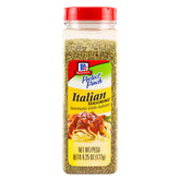McCormick frasco al frente mostrando mezcla italiana, fácil de usar