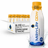 Mdrn-Life DDW pack frontal de 12 botellas mostrando empaque compacto y portabilidad