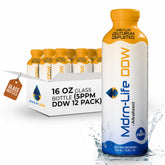 Mdrn-Life DDW vista frontal de botella de vidrio 500 ml, alternativa purificada