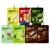 MEAL IT frente del paquete mostrando diseño y sabores, útil para identificar el producto