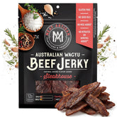 MEAT ARTISAN paquete frontal del Wagyu jerky, apariencia premium y portátil