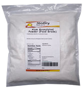 Medley Hills Farm alumbre en bolsa frontal mostrando etiqueta y cantidad 3.5 lb