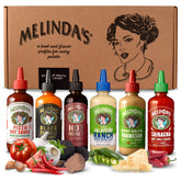 Melinda's paquete frontal de salsas pizza collection, variedad inmediata