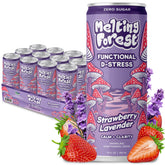 Melting Forest lata frontal mostrando sabor fresa lavanda y diseño atractivo