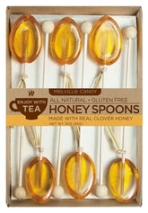 Melville Candy caja frontal mostrando las seis cucharillas, regalo elegante