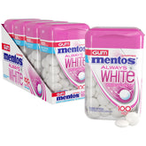 Mentos frasco frontal con 100 chicles Bubble Fresh mostrando envase reclosable y frescura