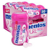 Mentos botella frontal mostrando diseño curvo y fácil transporte