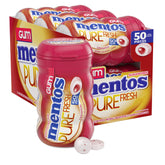Mentos botella frontal con chicles canela, fácil acceso y frescor