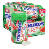 MENTOS frasco frontal sabor sandía mostrando diseño y conveniencia