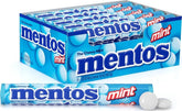 Mentos roll frontal mostrando paquete y frescura inmediata