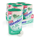 Mentos botella frontal spearmint mostrando 80 piezas y conveniencia