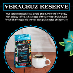 Café Mexicano primer plano del molido que revela textura y frescura
