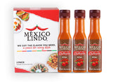 Mexico Lindo botella frente mostrando etiqueta y tamaño, aporta sabor auténtico