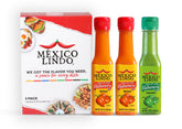 Mexico Lindo pack frontal mostrando dos habanero rojas y una verde beneficios de sabor intenso