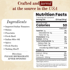 Michaels of Brooklyn etiqueta en detalle con lista de ingredientes clara