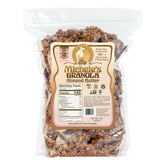 Michele’s Granola frente del envase mostrando bolsa familiar y logo, visual atractivo