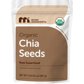 Micro Ingredients bolsa frontal mostrando semillas de chía, ideal para despensa