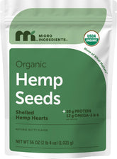 Micro Ingredients frente del empaque mostrando bolsa de 36 oz y beneficios