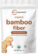 Micro Ingredients paquete frontal de fibra de bambú orgánica, formato 2 lb y uso prolongado