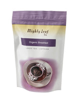 Mighty Leaf bolsa frontal de 1 lb mostrando empaque y ventajas de a granel