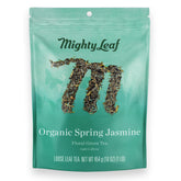 Mighty Leaf bolsa de 1 lb de hoja suelta mostrando el frente y sello orgánico