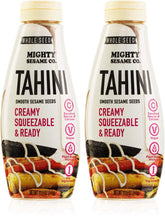 Mighty Sesame Co. botella exprimible al frente, uso rápido y limpio