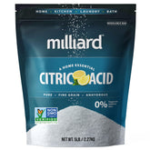 Milliard frente del empaque mostrando 5 libras y bolsa resellable, almacenamiento seguro