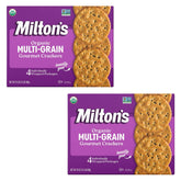Milton's Craft Bakers packaging frontal mostrando caja y beneficio natural