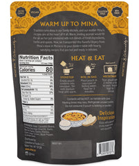 Mina estofado servido en plato listo para comer, alternativa nutritiva