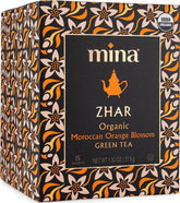 Mina Zhar caja frontal mostrando diseño y beneficios sostenibles