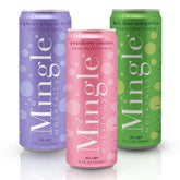 Mingle Mocktails pack frontal mostrando los tres sabores y atractivo visual