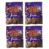 Mingua Beef Jerky empaque frontal mostrando sabor cajún y practicidad