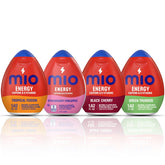 Mio paquete frontal cuatro sabores muestra variedad y conveniencia