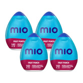 Mio frasco frontal pack de 4 mostrando sabor frutal y conveniencia