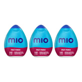 Mio frontal pack de 3 mostrando botellas portátiles y conveniencia