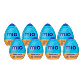 Mio botella frente del envase muestra sabor naranja vainilla y conveniencia