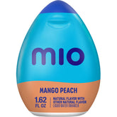 MiO frasco frente mostrando etiqueta Mango Durazno y practicidad