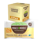 Miracle Noodle paquete frontal mostrando fettuccine y beneficios bajos en calorías