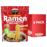 Miracle Noodle frente del paquete Spicy Beef mostrando el diseño y beneficios