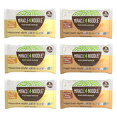 Miracle Noodle frente del empaque mostrando variedad y conveniencia