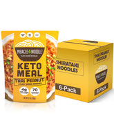 Miracle Noodle paquete frontal mostrando diseño y beneficio de conveniencia