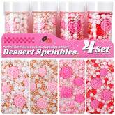 Miss doozy frascos frontales mostrando variedad y color para decorar postres