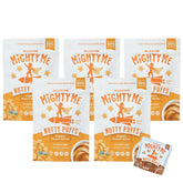 Mission Mighty Me envase frontal de Nutty Puffs mostrando ingredientes orgánicos
