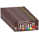 M&M's caja frontal movie theater mostrando diseño y porciones individuales