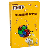 M&M'S caja regalo frontal mostrando diseño festivo y facilidad de envío