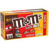 M&M'S pack frontal mostrando 18 bolsas y conveniencia para eventos