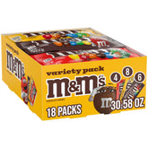 M&M'S empaque frontal mostrando variedad y cantidad útil