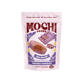 Mochi Foods frente del empaque mostrando marca y color morado vibrante