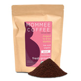 MOMMEE COFFEE frente del empaque mostrando 22 oz y beneficios claros