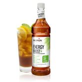 Monin Energy Boost botella frontal, envase de 1 L con dosificador para control fácil
